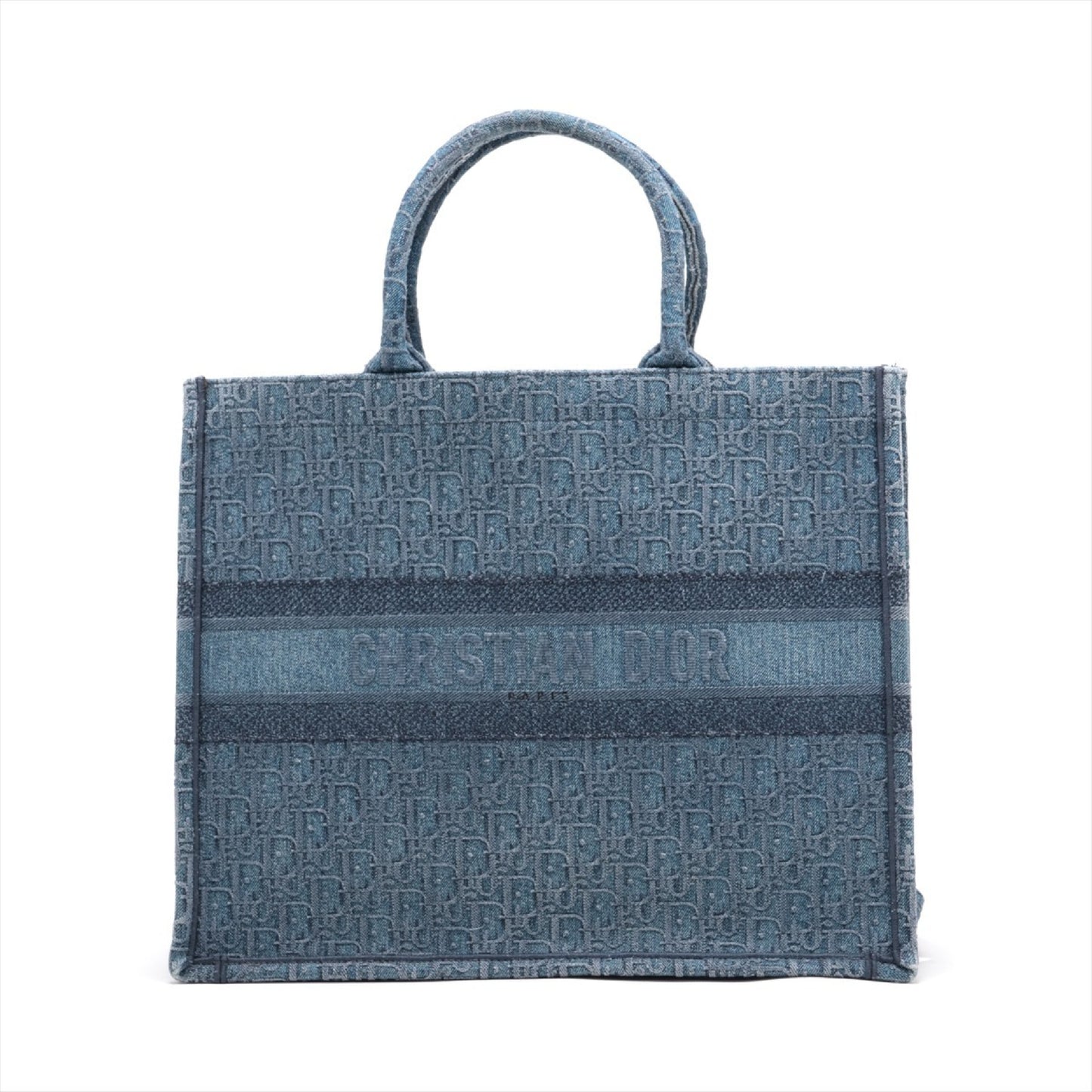 Dior Oblique Book Tote Canvas Tote Bag Blue Tote Bag