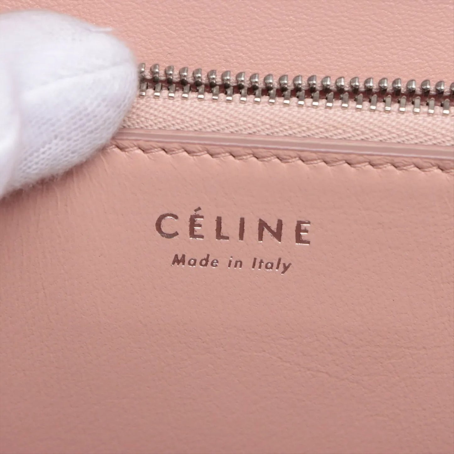 CELINE Classic Box Leather and Harako Shoulder Bag Pink