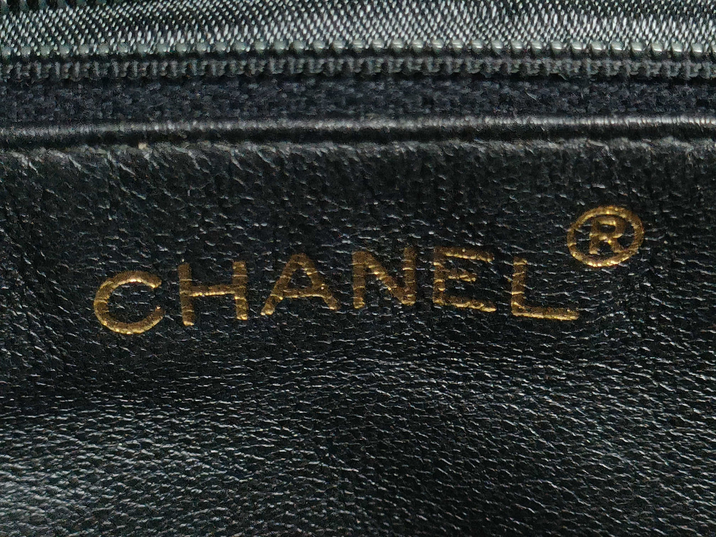 CHANEL Fringe Chain Shoulder Bag Leather Black/White Shoulder Bag