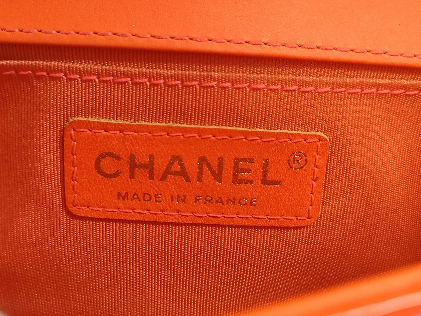 CHANEL Enamel Chanel Boy Chanel Patent Shoulder Bag