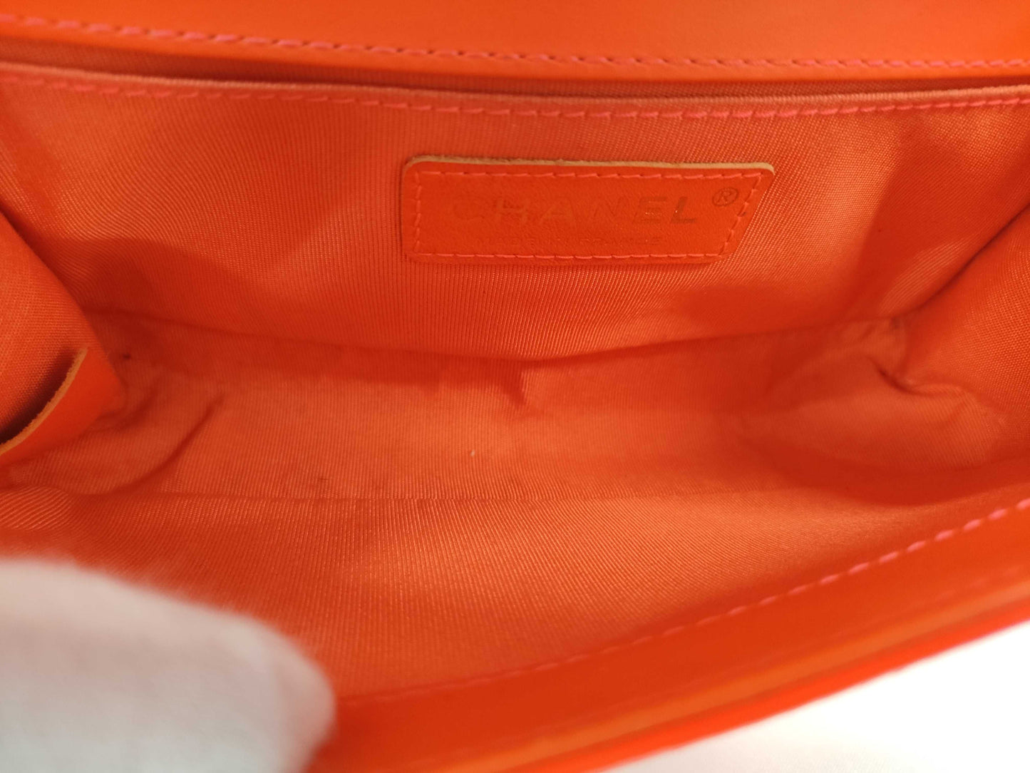 CHANEL Enamel Chanel Boy Chanel Patent Shoulder Bag