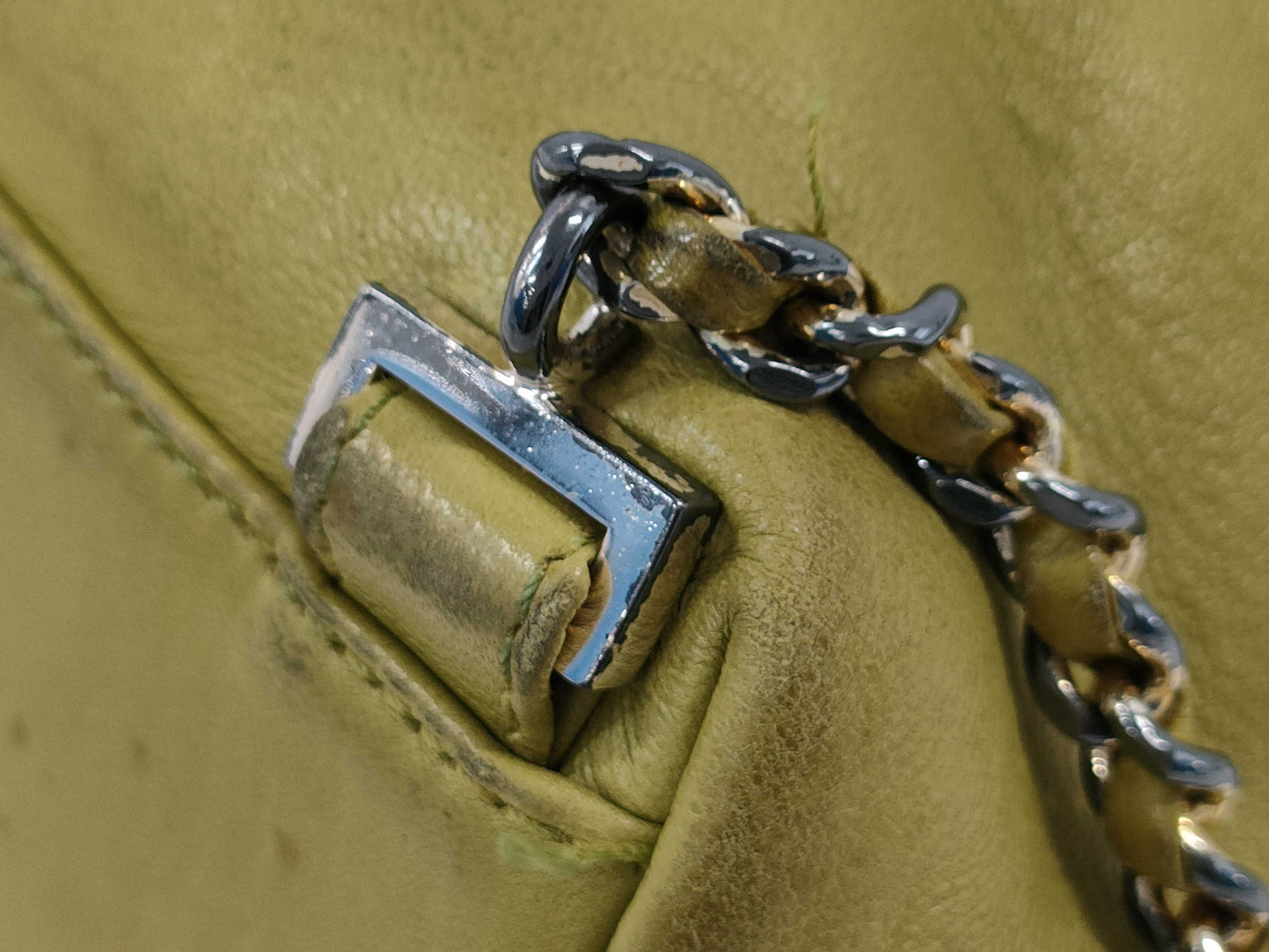 CHANEL Lambskin Drawstring Shoulder Bag