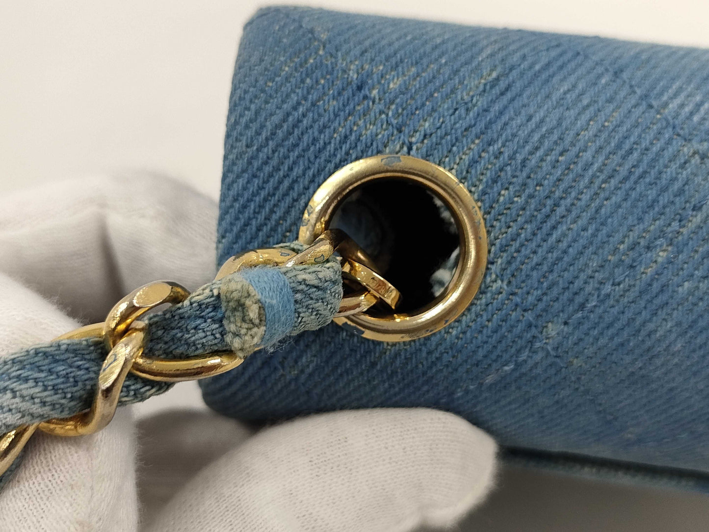 CHANEL Matelasse Chanel Denim Mini Matelasse Shoulder Bag