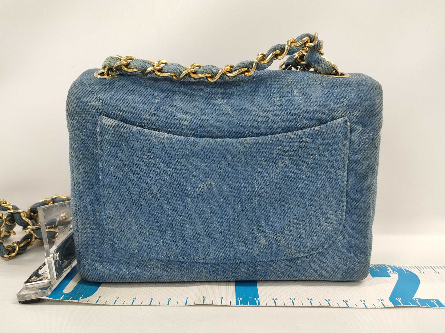 CHANEL Matelasse Chanel Denim Mini Matelasse Shoulder Bag