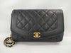 CHANEL Diana Caviar Leather Matelasse Shoulder Bag