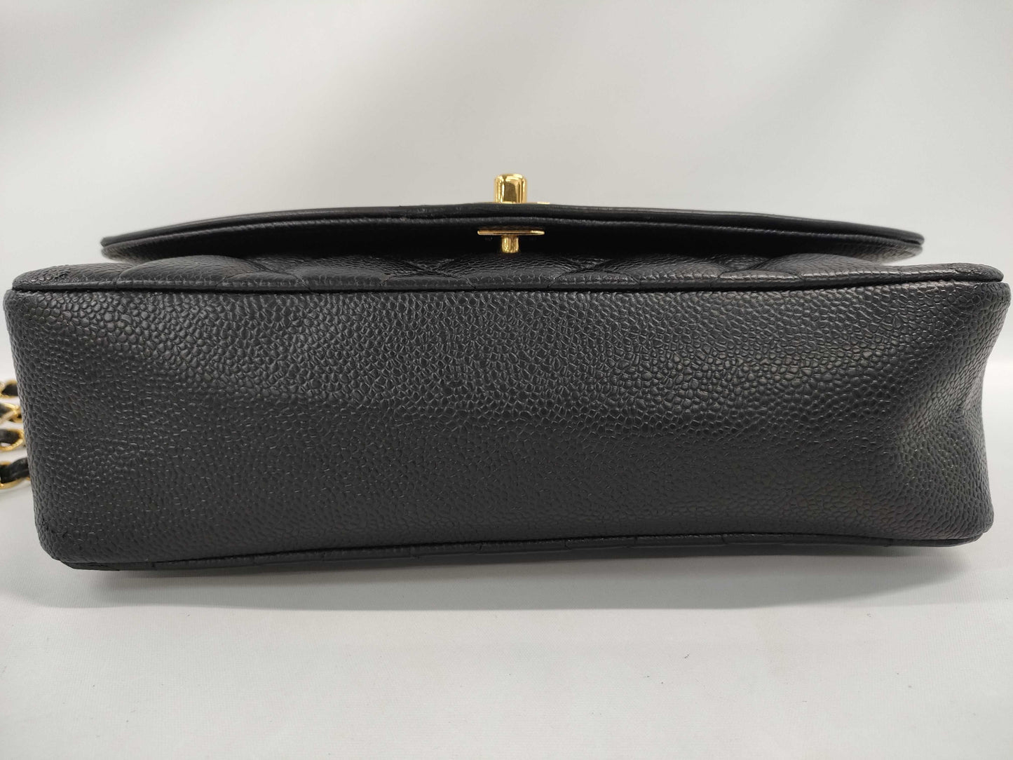 CHANEL Diana Caviar Leather Matelasse Shoulder Bag