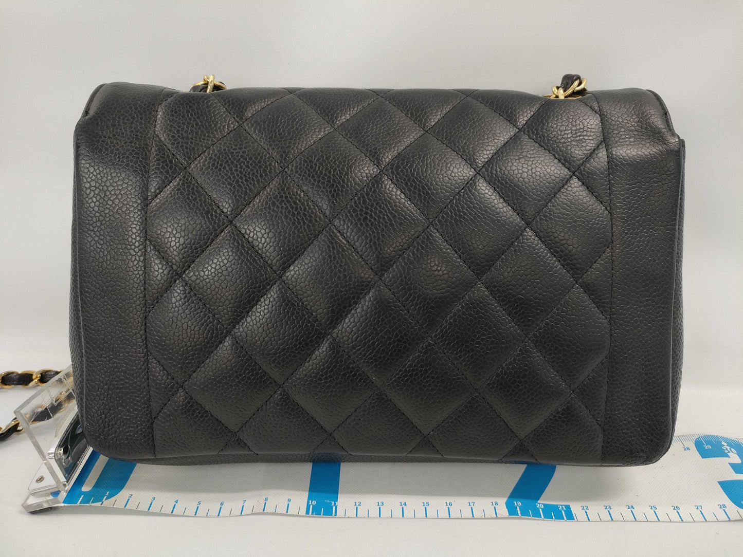 CHANEL Diana Caviar Leather Matelasse Shoulder Bag