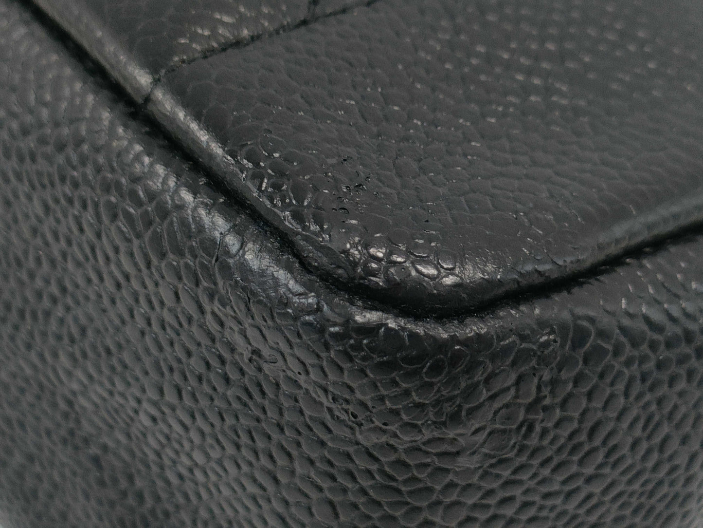 CHANEL Diana Caviar Leather Matelasse Shoulder Bag