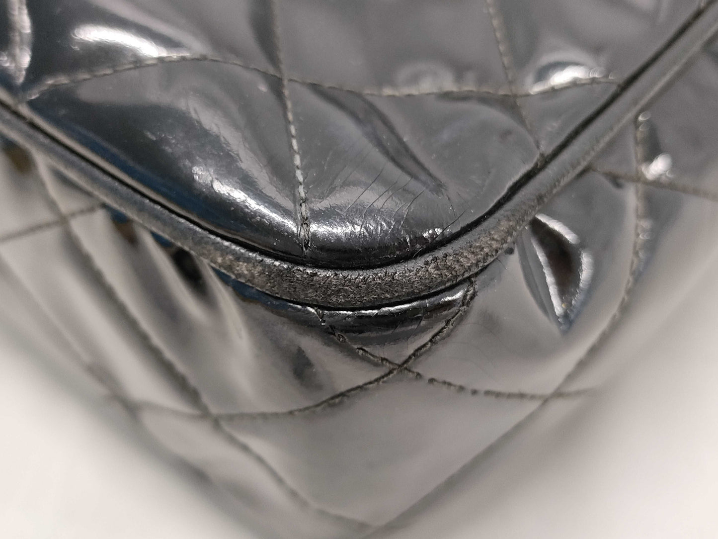 CHANEL CHANEL Coco Mark CC Patent Leather Shoulder Bag