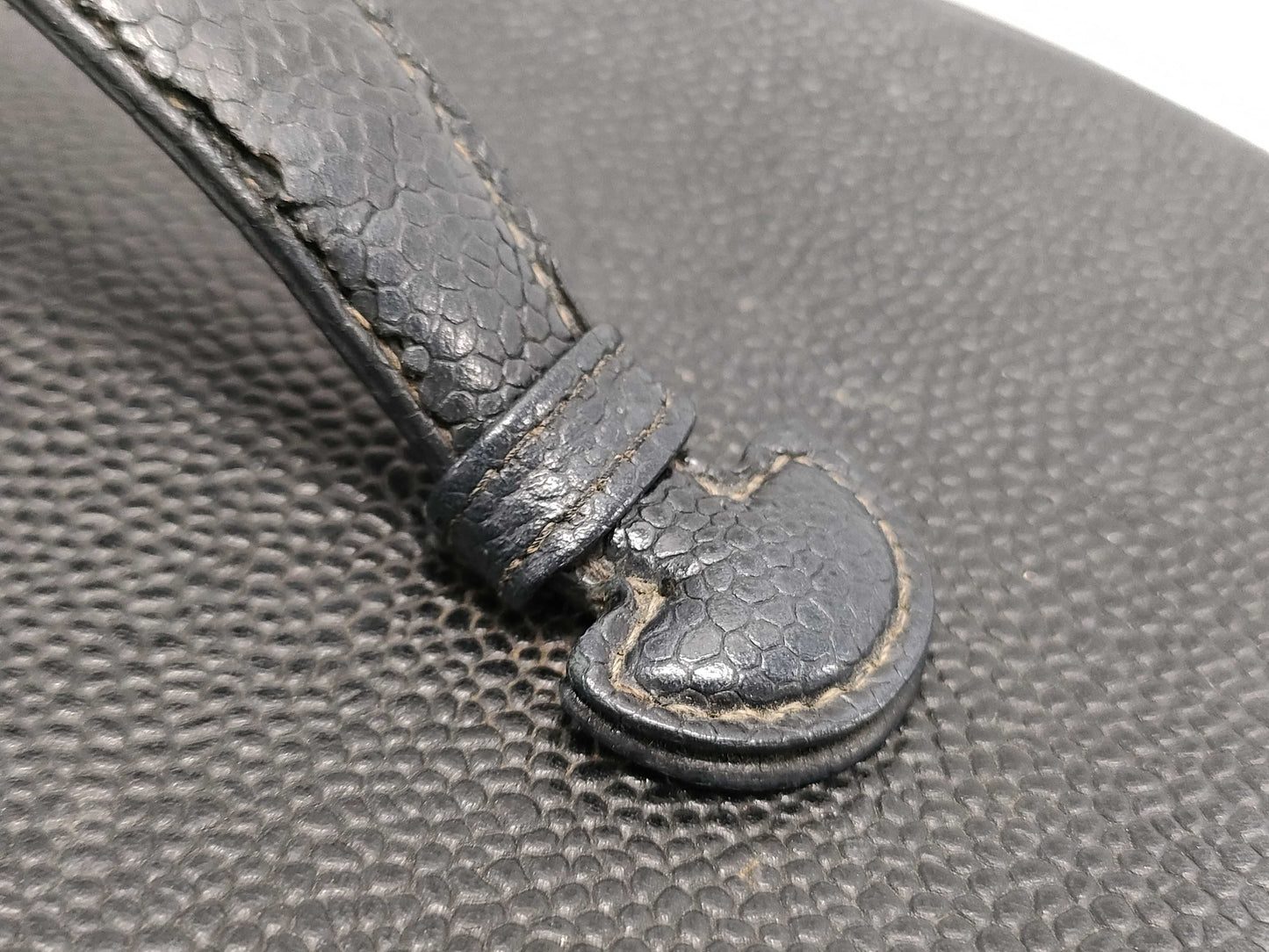 CHANEL Caviar Skin CC Coco Mark Vanity Bag