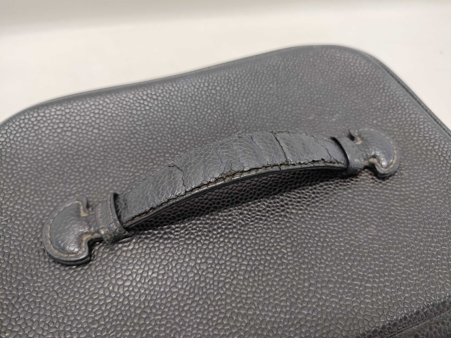 CHANEL Caviar Skin CC Coco Mark Vanity Bag