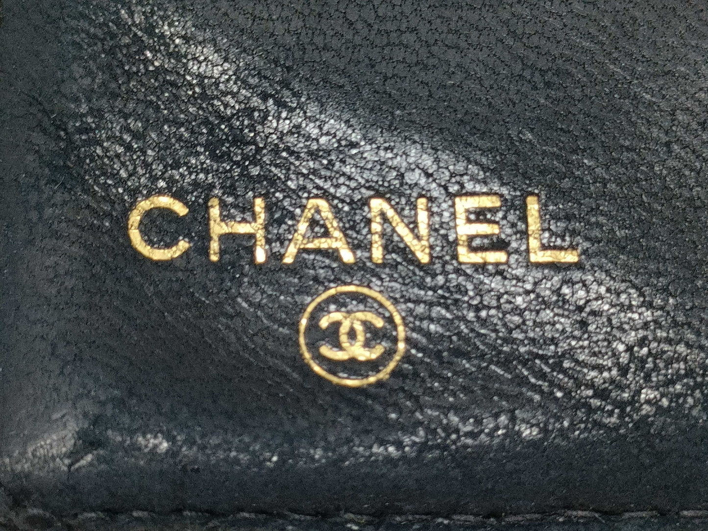 CHANEL Caviar Leather Bi-fold Wallet with Hook and Snap Closure, Black