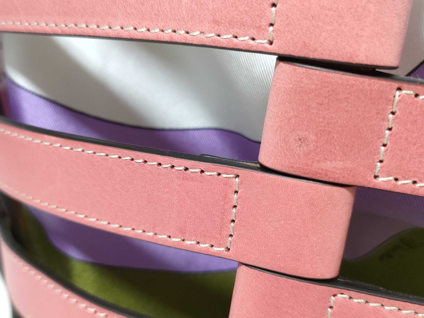 EMILIO PUCCI Leather and Silk 2-Way Handbag Pink