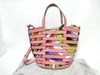 EMILIO PUCCI Leather and Silk 2-Way Handbag Pink