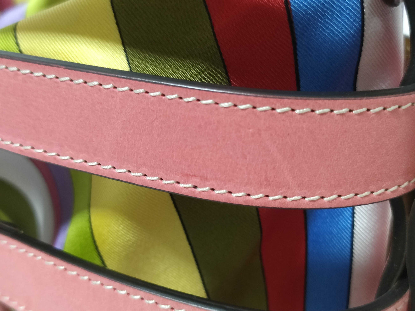 EMILIO PUCCI Leather and Silk 2-Way Handbag Pink