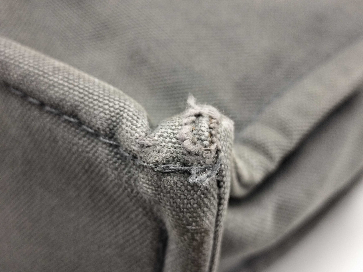 HERMES Foul Tote PM Cotton Canvas Handbag Gray Tote Bag