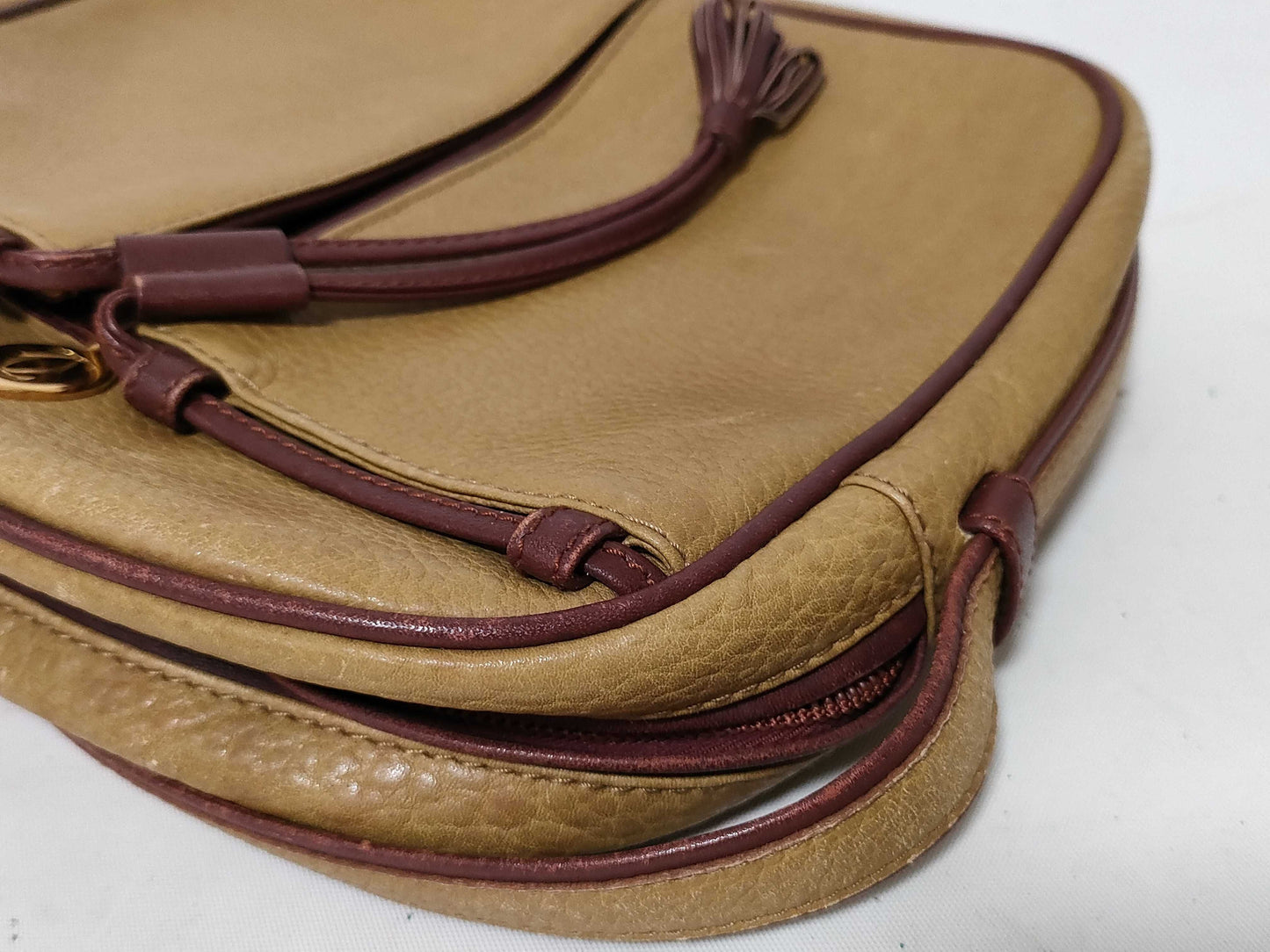 Cartier Must Cartier Must Line Leather Shoulder Bag Brown