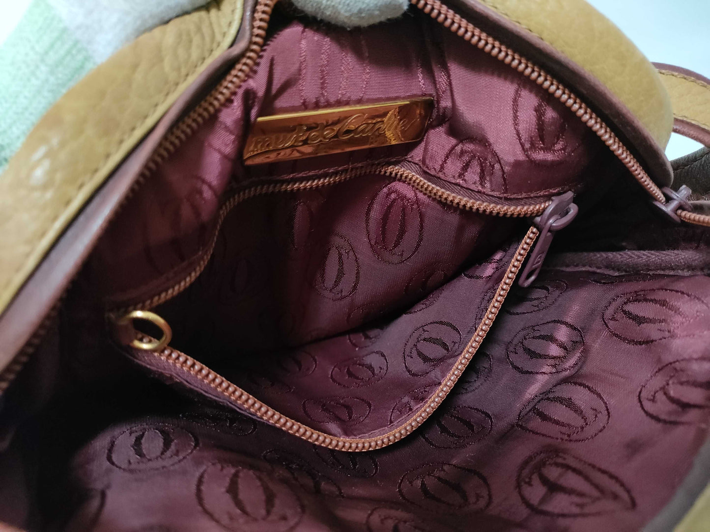 Cartier Must Cartier Must Line Leather Shoulder Bag Brown