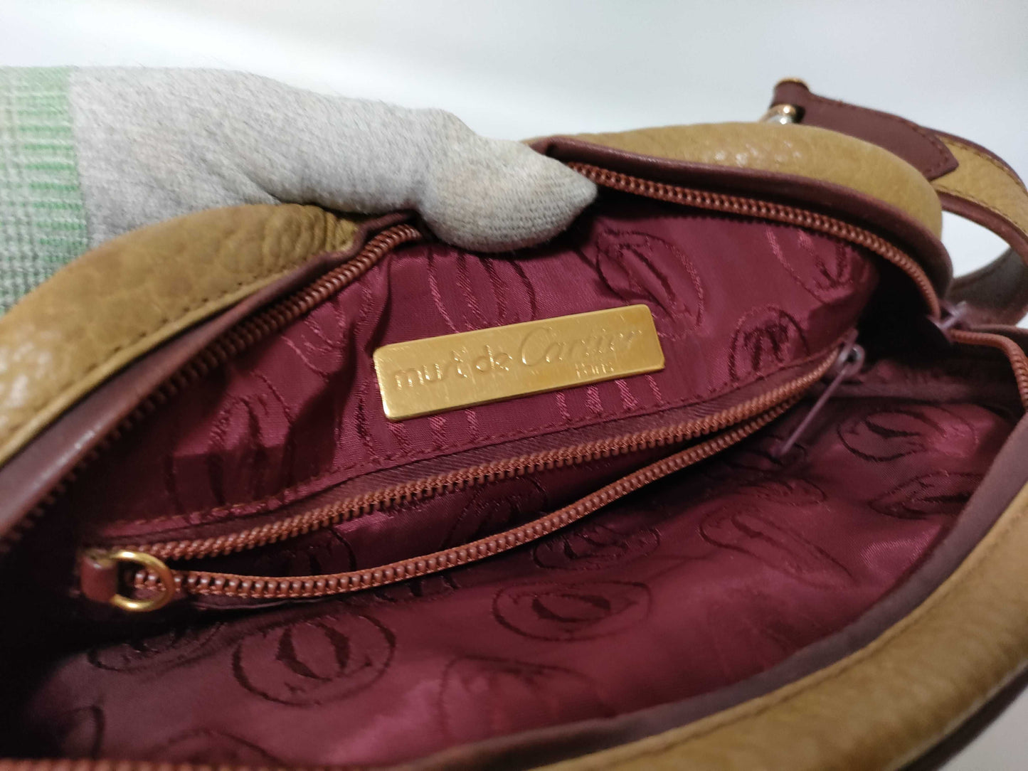 Cartier Must Cartier Must Line Leather Shoulder Bag Brown