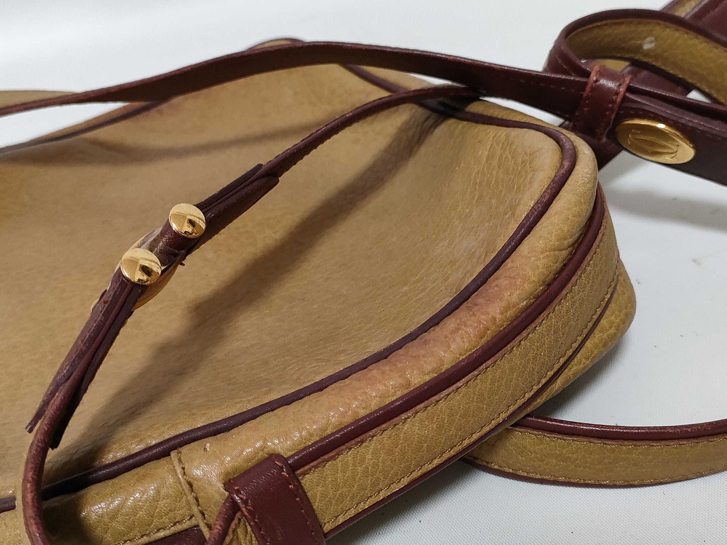 Cartier Must Cartier Must Line Leather Shoulder Bag Brown