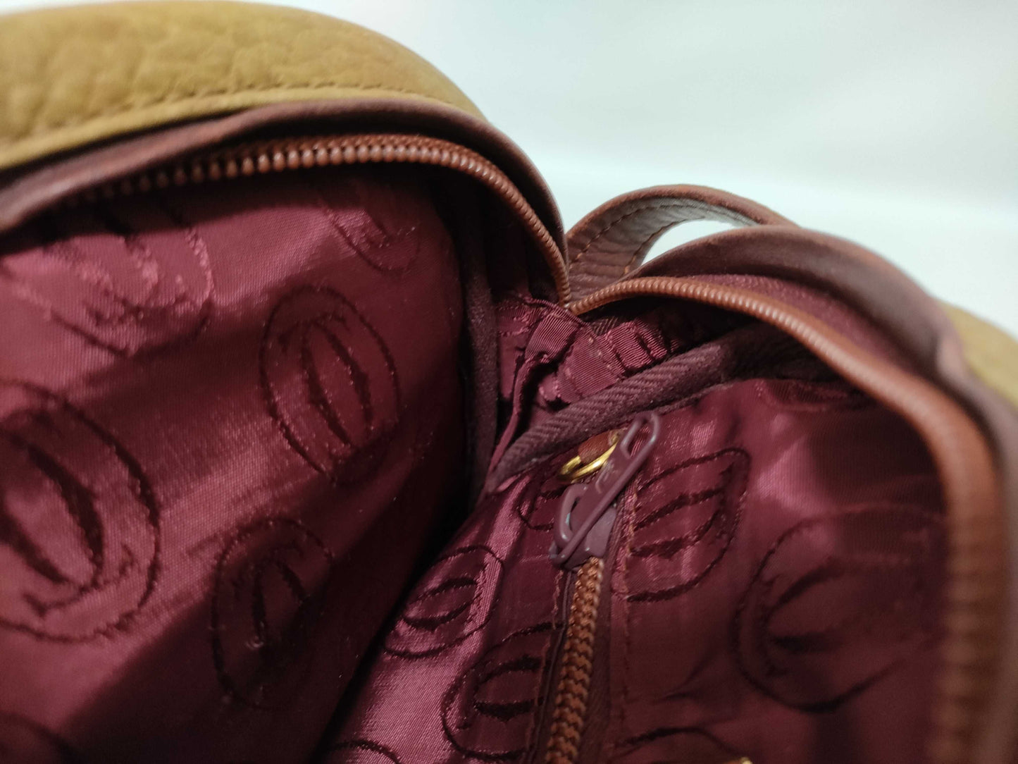 Cartier Must Cartier Must Line Leather Shoulder Bag Brown