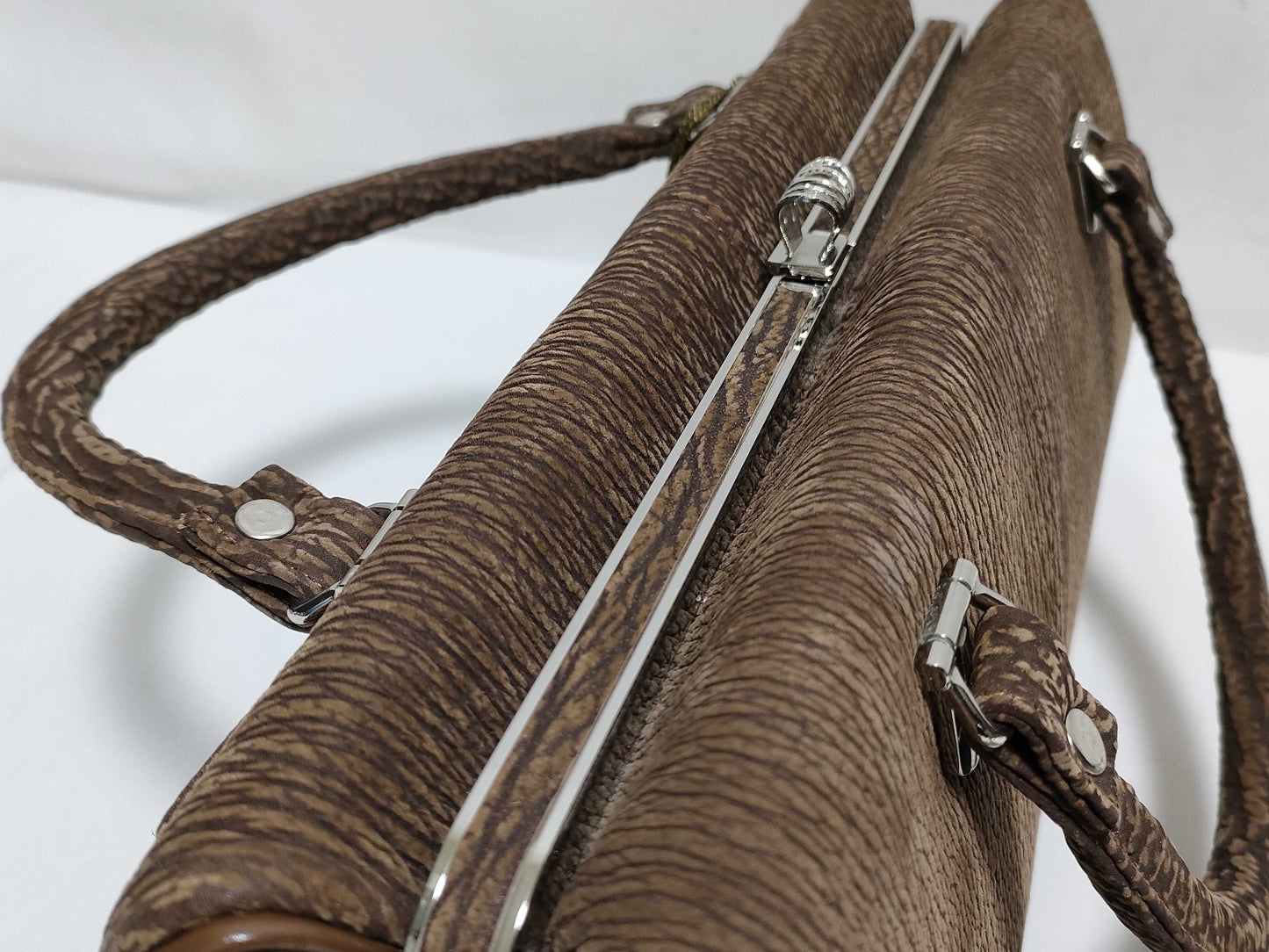 JRA Sharkskin Handbag Brown Handbag