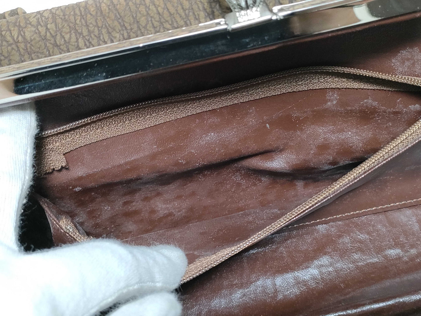 JRA Sharkskin Handbag Brown Handbag