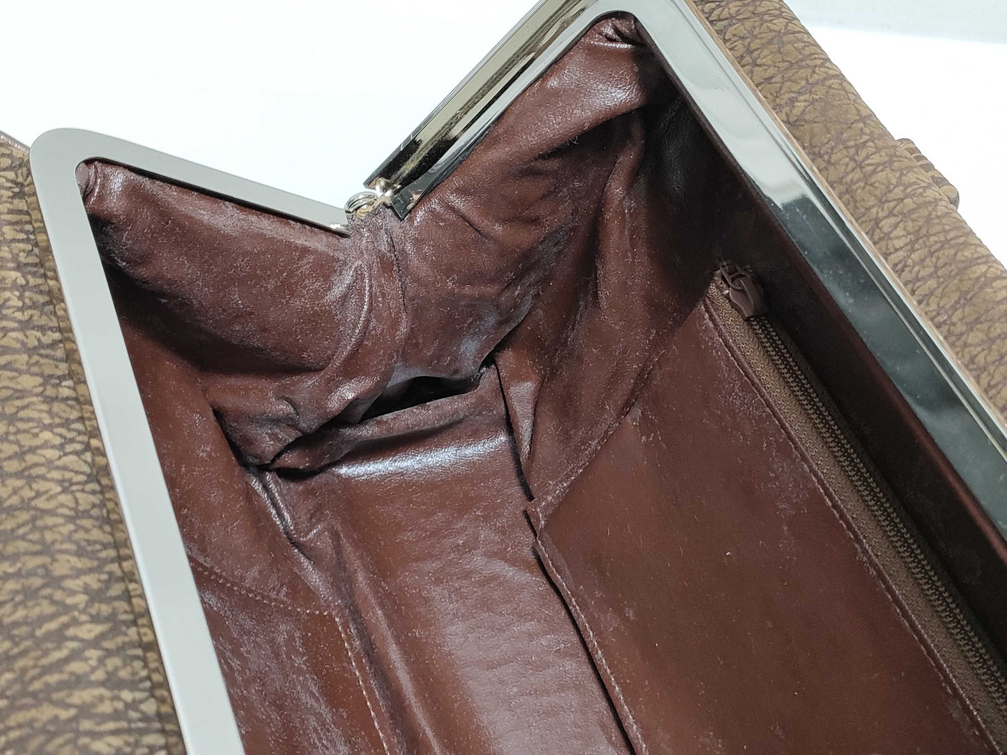 JRA Sharkskin Handbag Brown Handbag