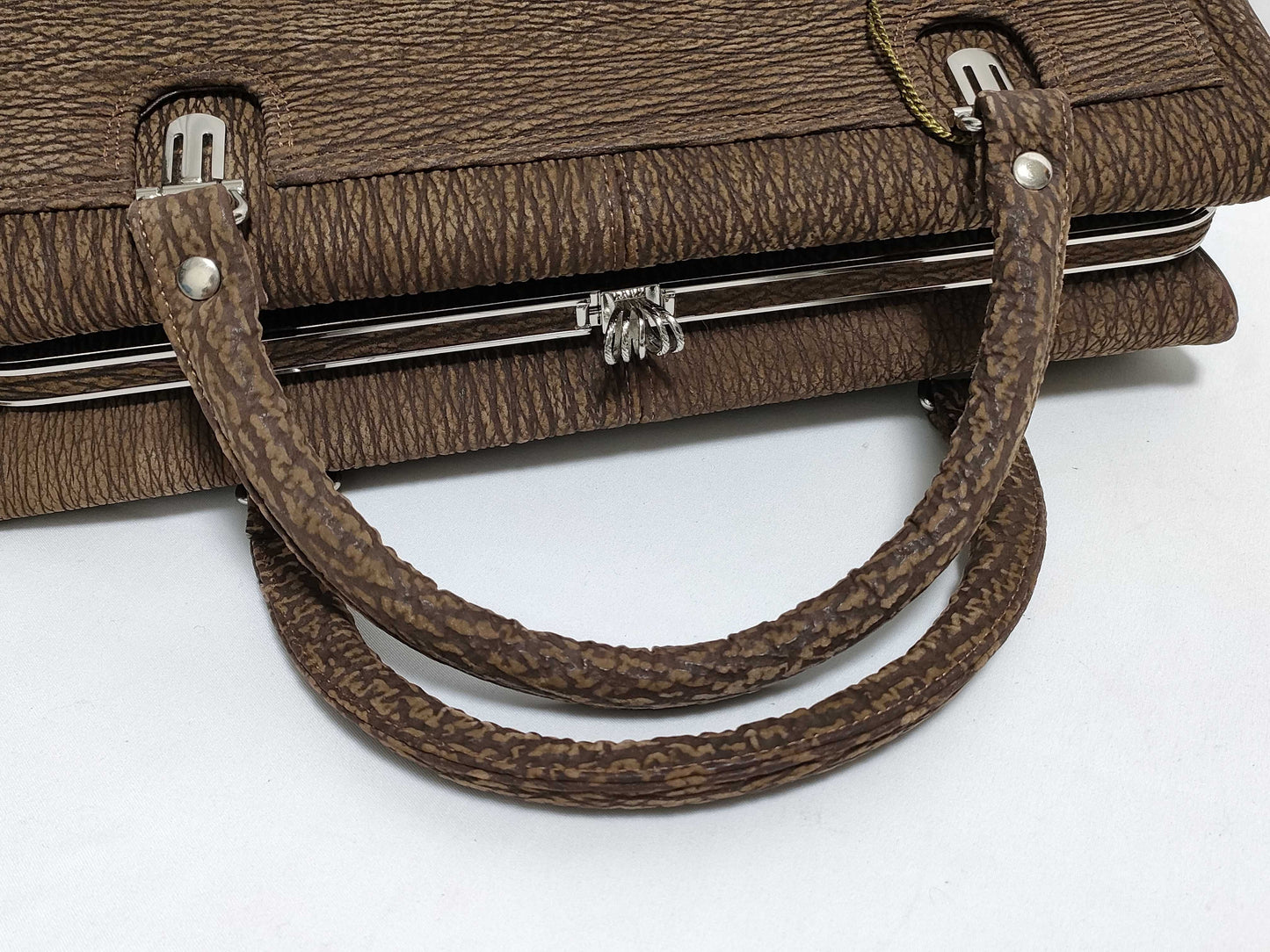 JRA Sharkskin Handbag Brown Handbag