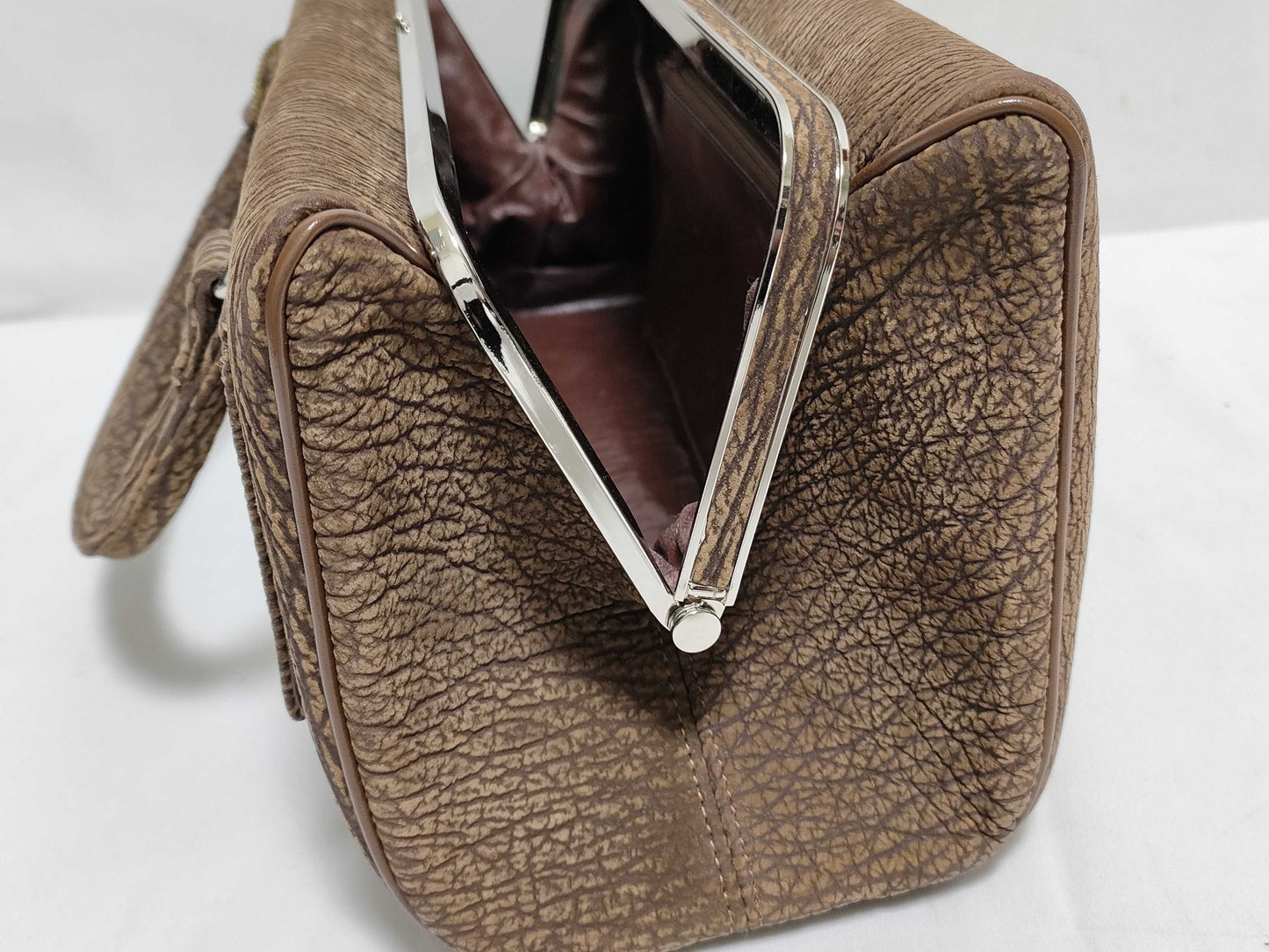 JRA Sharkskin Handbag Brown Handbag