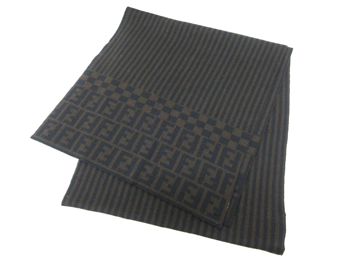 FENDI FF logo wool scarf