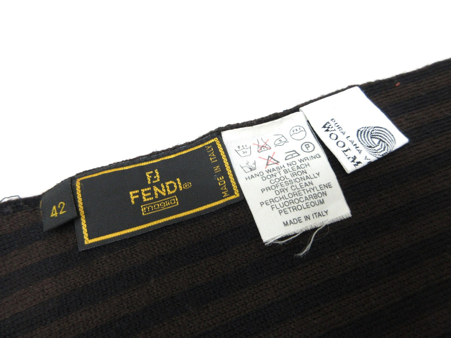 FENDI FF logo wool scarf