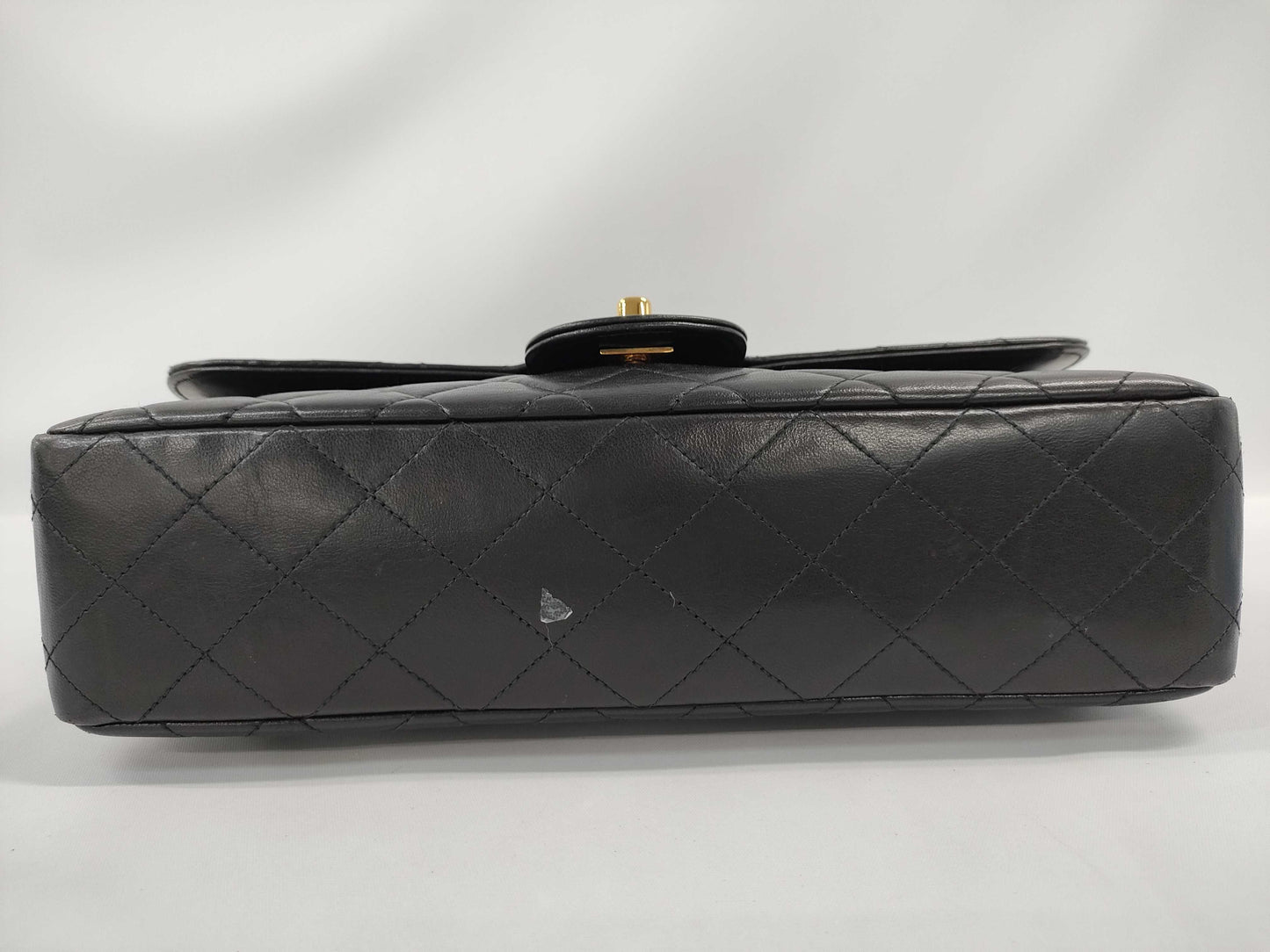 CHANEL Matelasse Handbag, GP Hardware, Lambskin, Black