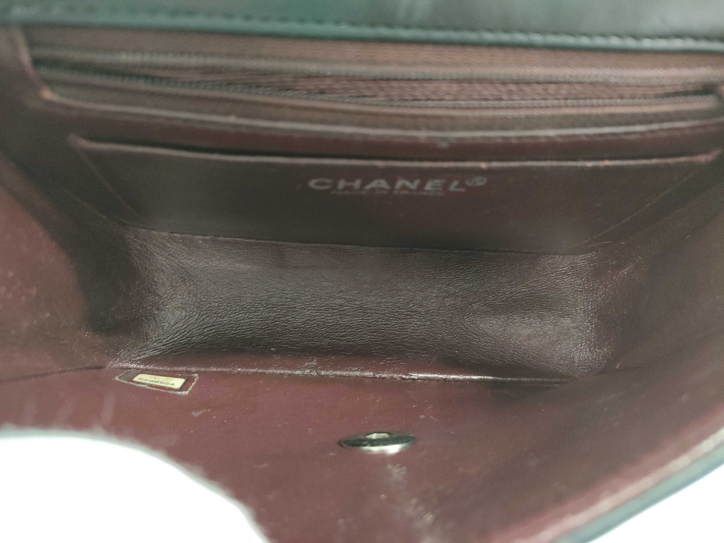 CHANEL Mini Matelasse Chain Shoulder Bag with Silver Hardware and Lambskin in Black