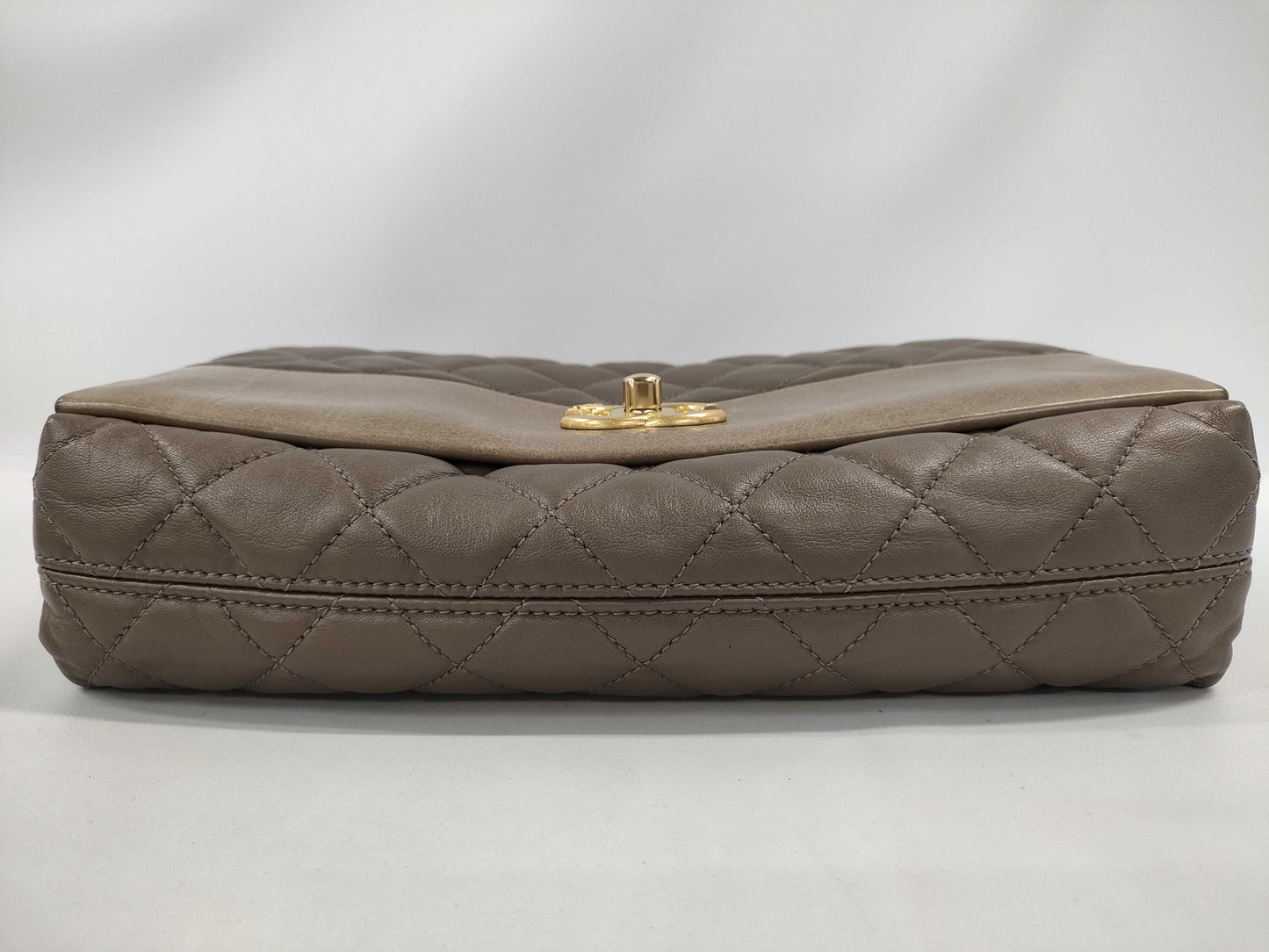 CHANEL Shoulder Bag, GP Hardware, Lambskin, Gray, Shoulder Bag