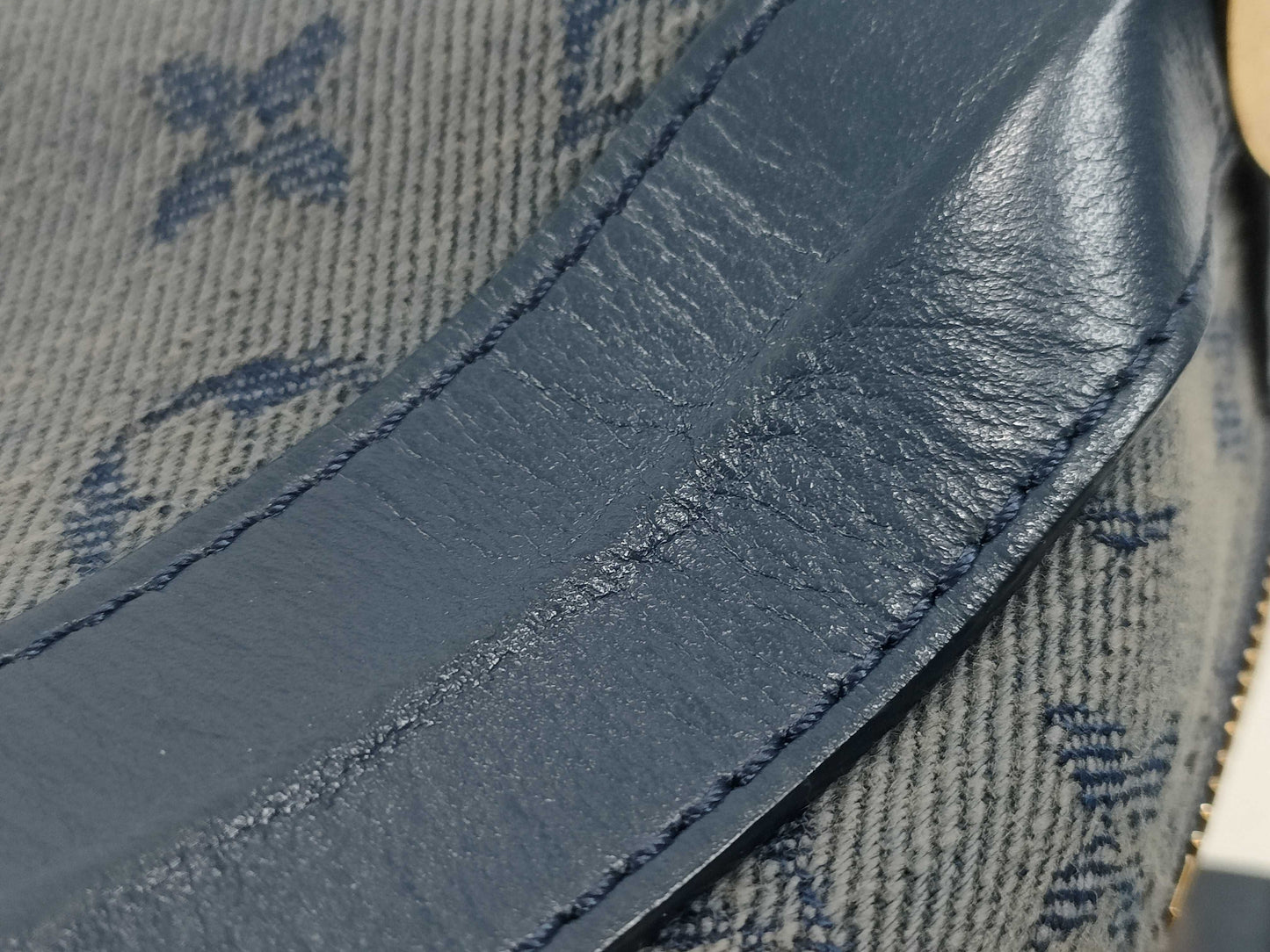 LOUIS VUITTON M 44723 Monogram Denim M44723 Monogram Denim Soft Trunk Canvas Navy Shoulder Bag