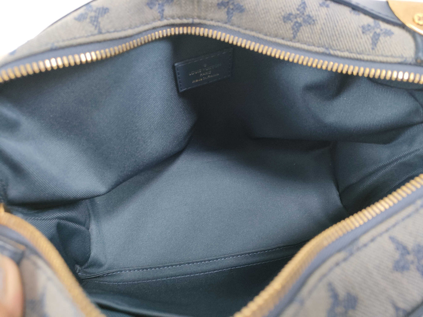 LOUIS VUITTON M 44723 Monogram Denim M44723 Monogram Denim Soft Trunk Canvas Navy Shoulder Bag