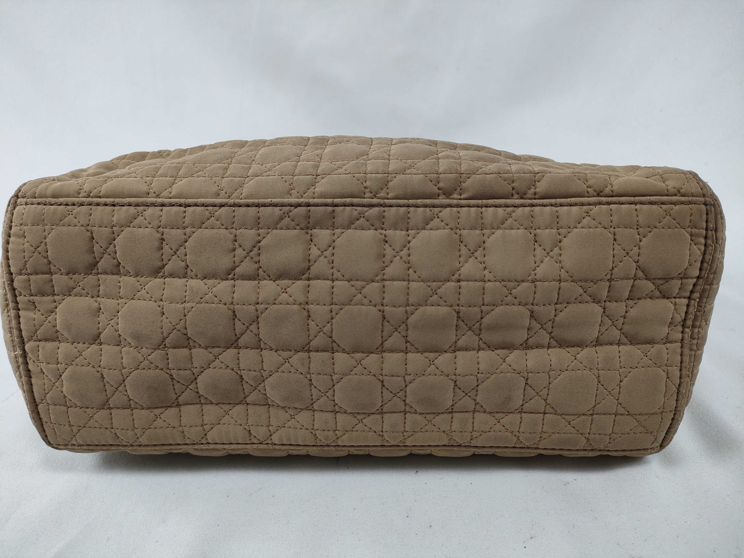 Dior Lady Dior Medium Nylon Beige Handbag