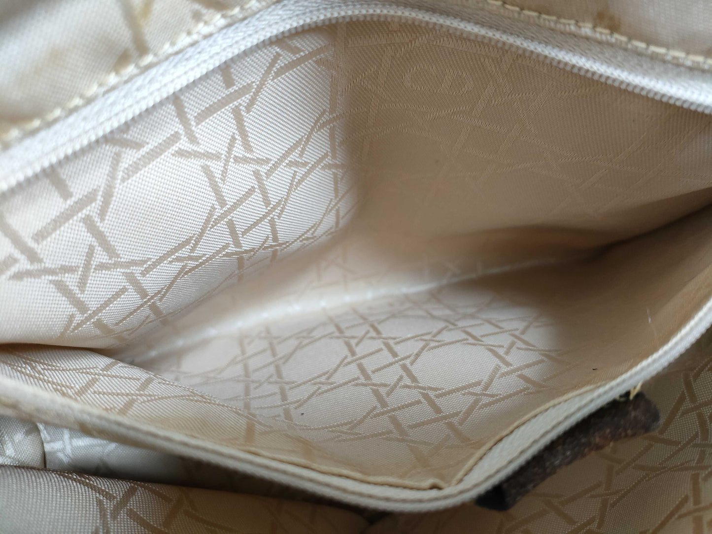 Dior Lady Dior Medium Nylon Beige Handbag