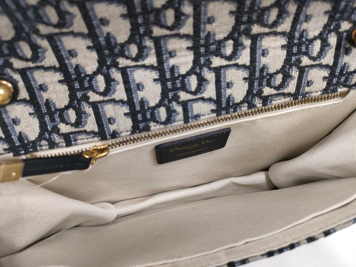 Dior Trotter Addict Shoulder Bag Canvas Navy