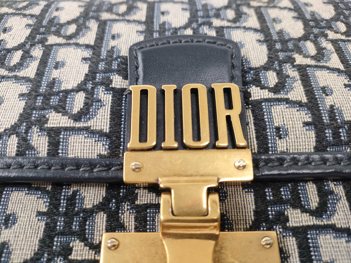 Dior Trotter Addict Shoulder Bag Canvas Navy