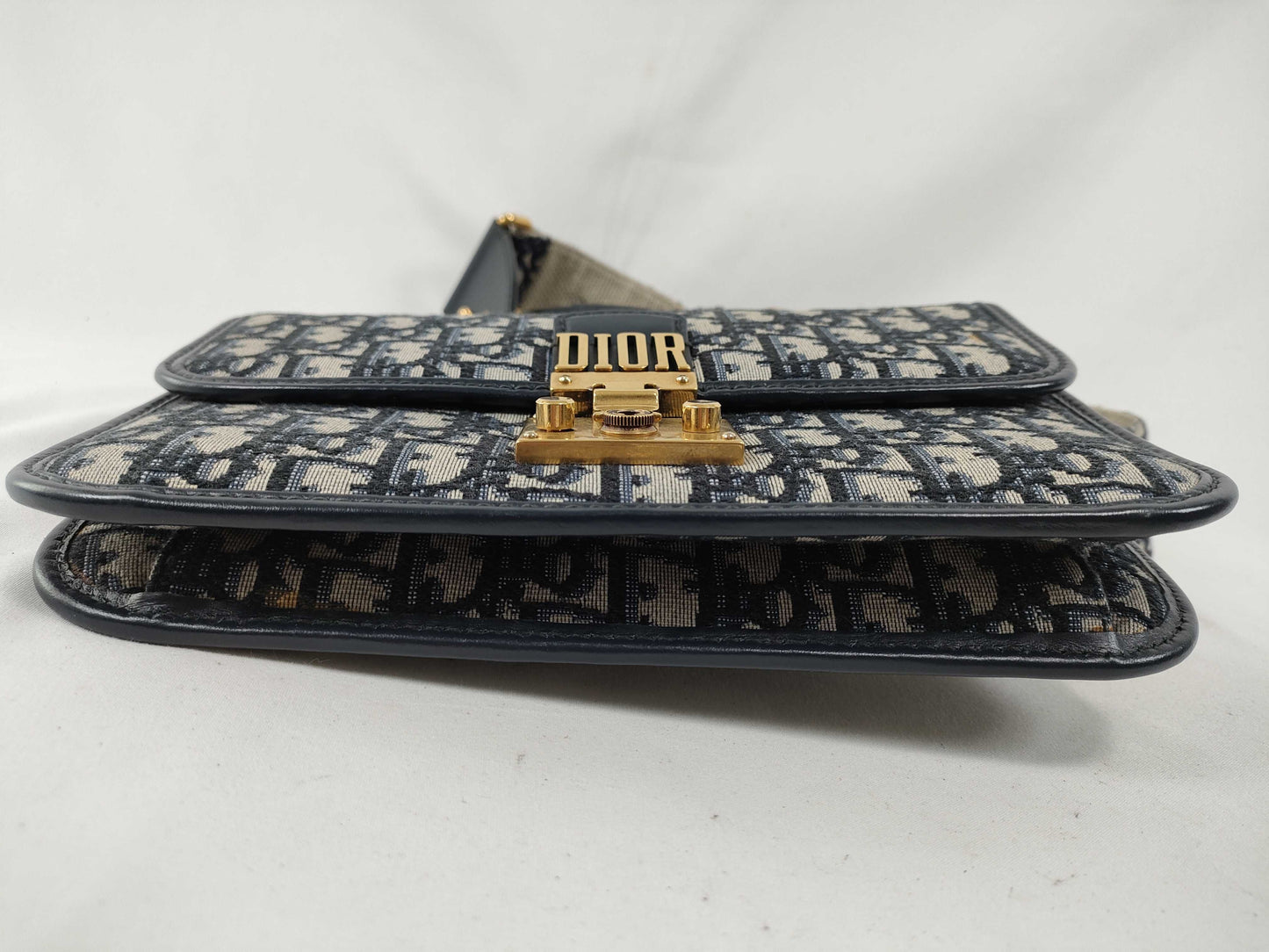 Dior Trotter Addict Shoulder Bag Canvas Navy