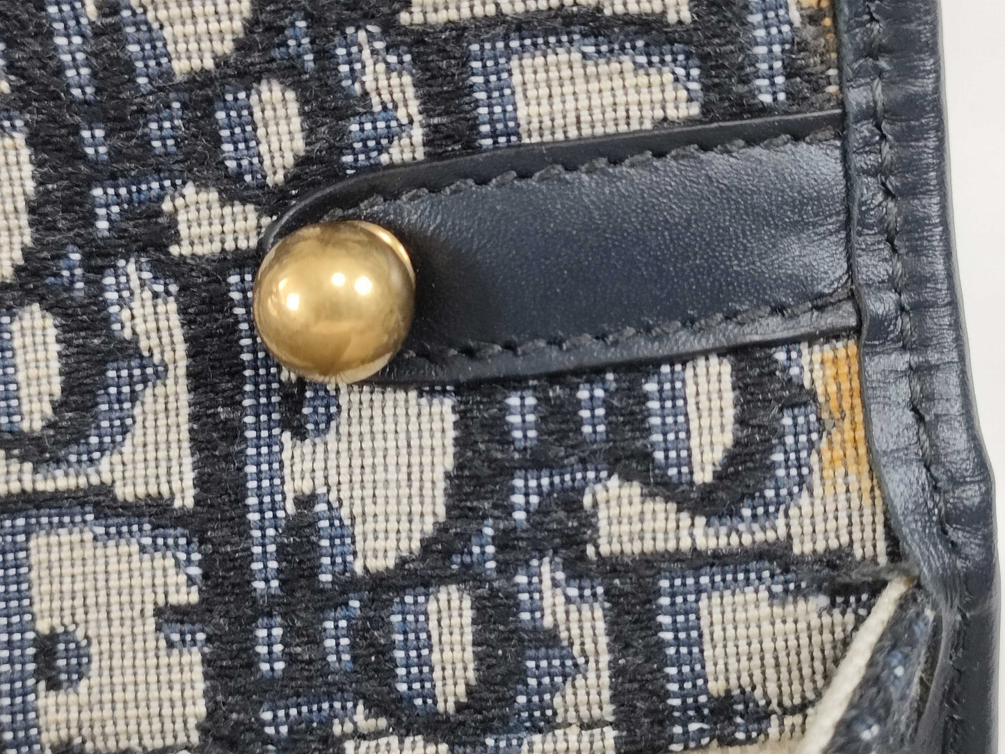 Dior Trotter Addict Shoulder Bag Canvas Navy