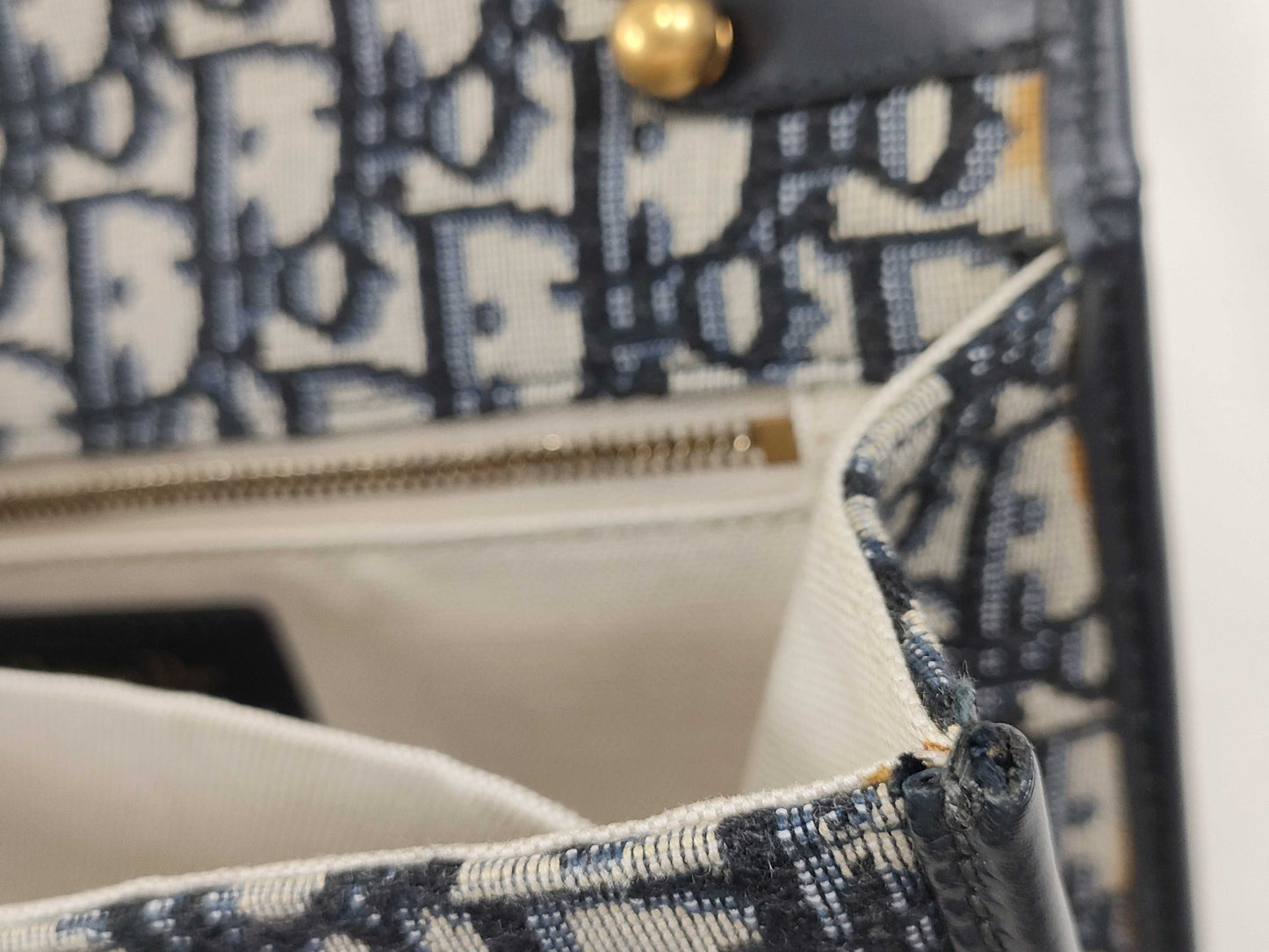 Dior Trotter Addict Shoulder Bag Canvas Navy