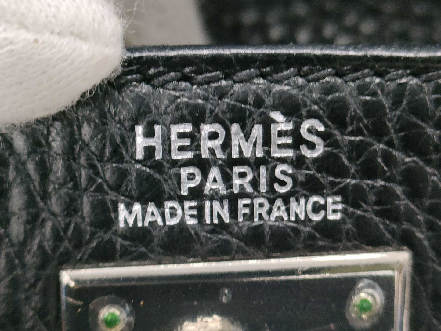 HERMES Kelly Kelly 32 sterling silver hardware, Taurillon Clemence leather, black handbag