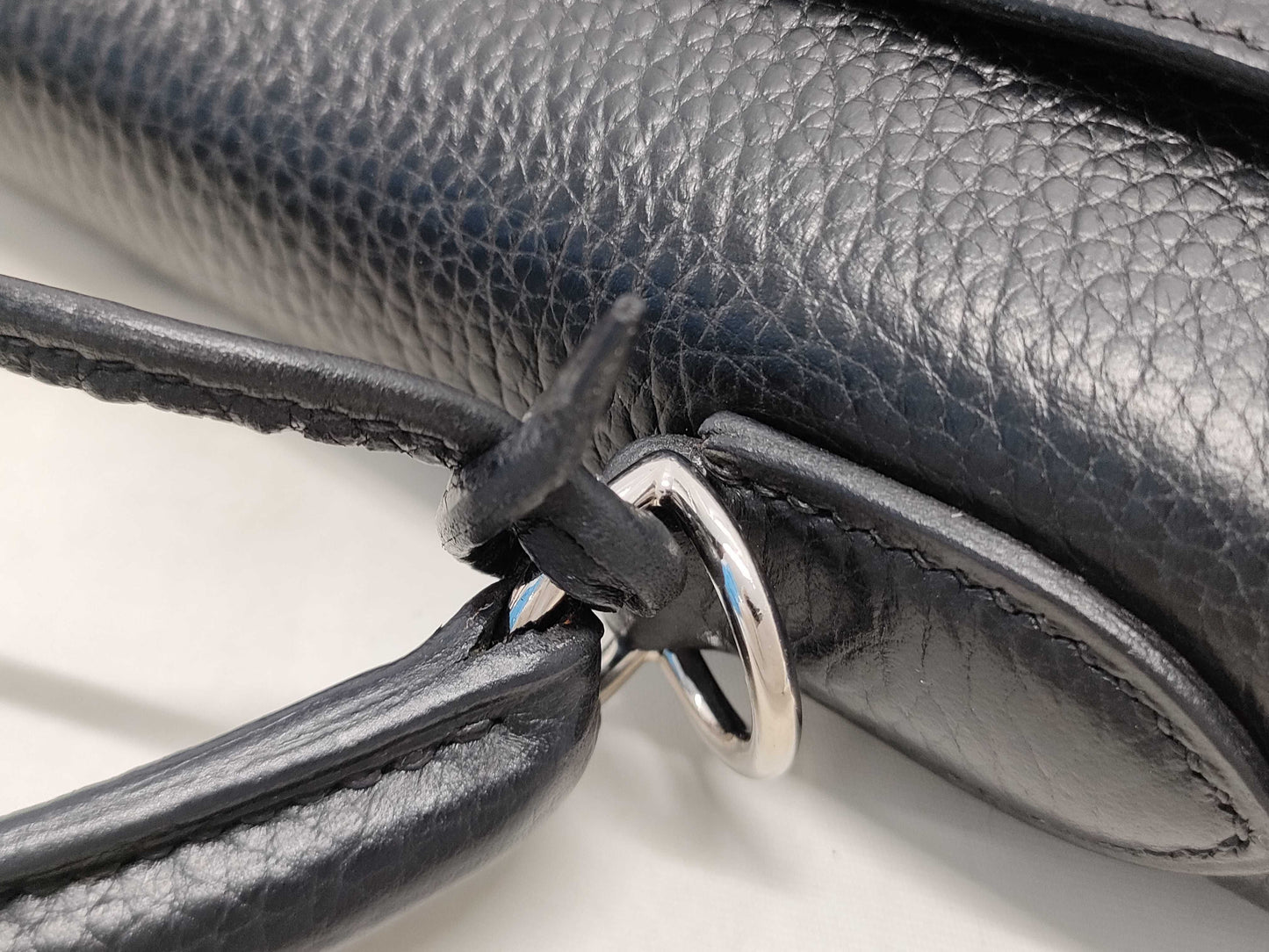 HERMES Kelly Kelly 32 sterling silver hardware, Taurillon Clemence leather, black handbag