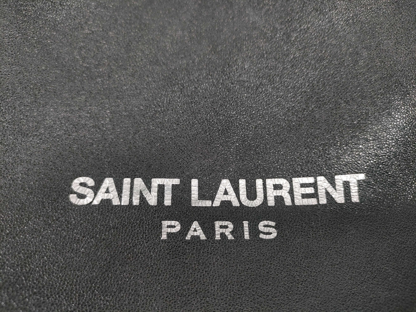 SAINT LAURENT 583328 Drawstring Shoulder Bag in Black Leather