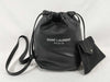 SAINT LAURENT 583328 Drawstring Shoulder Bag in Black Leather