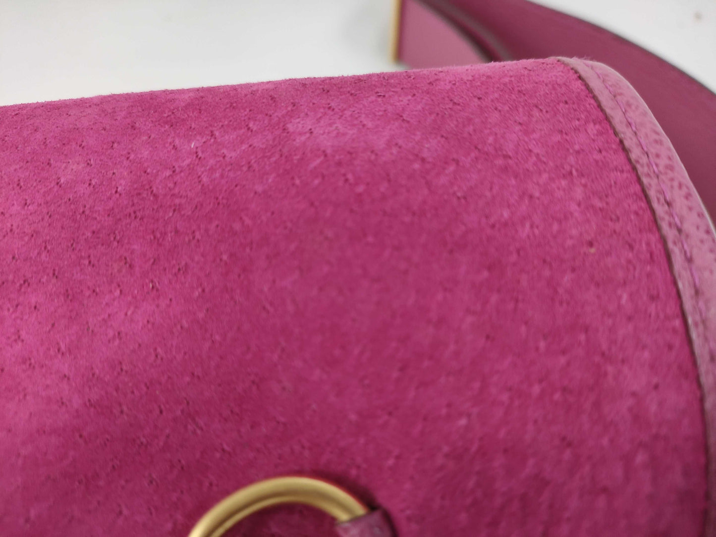 GUCCI Horsebit Waist Bag Suede Pink Waist Bag