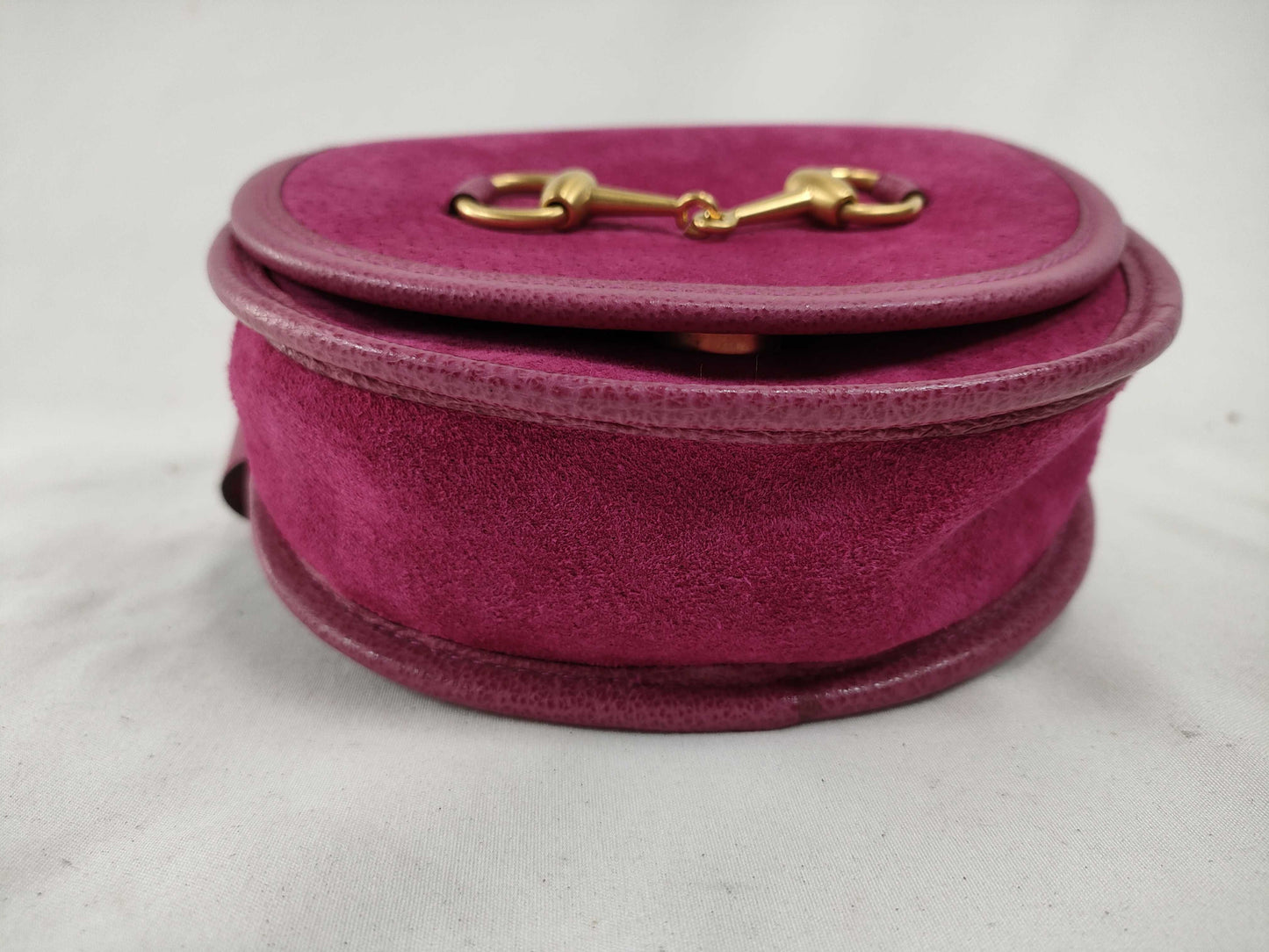 GUCCI Horsebit Waist Bag Suede Pink Waist Bag